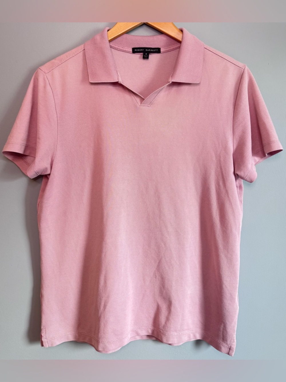 Robert Barakett Pink Polo Shirt Size Small Soft Luxury Cotton